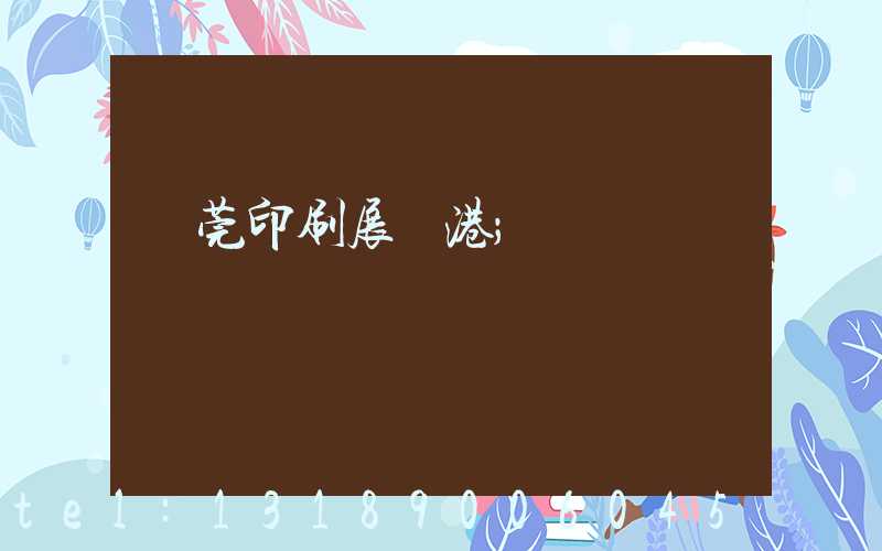 東莞印刷展華港