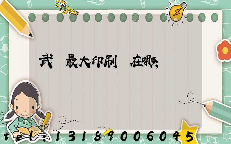 武漢最大印刷廠在哪