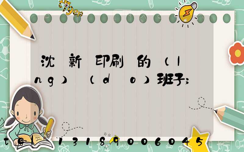 沈陽新華印刷廠的領(lǐng)導(dǎo)班子