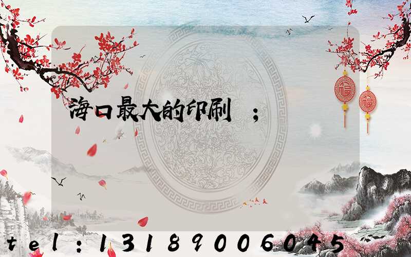 海口最大的印刷廠