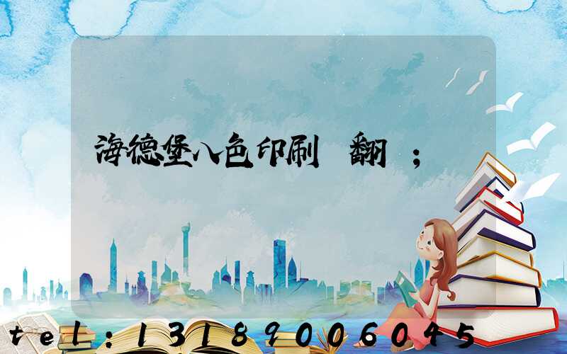 海德堡八色印刷機翻轉