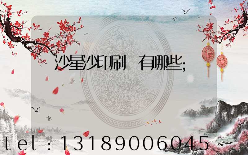 長沙星沙印刷廠有哪些