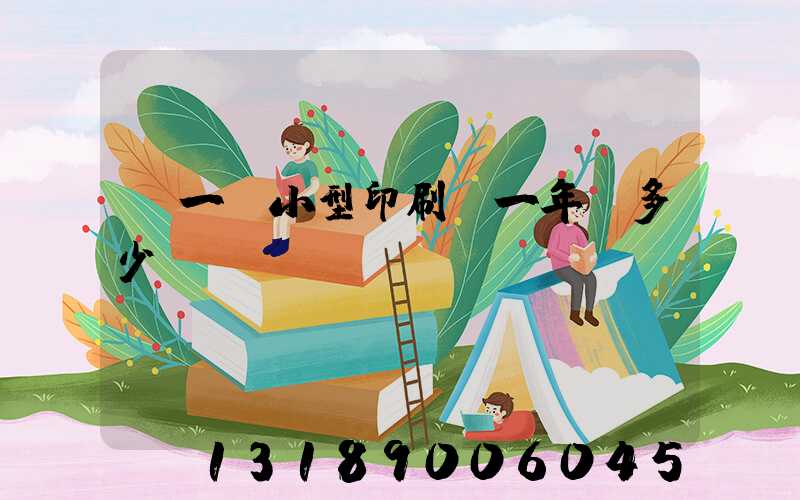 開一個小型印刷廠一年賺多少